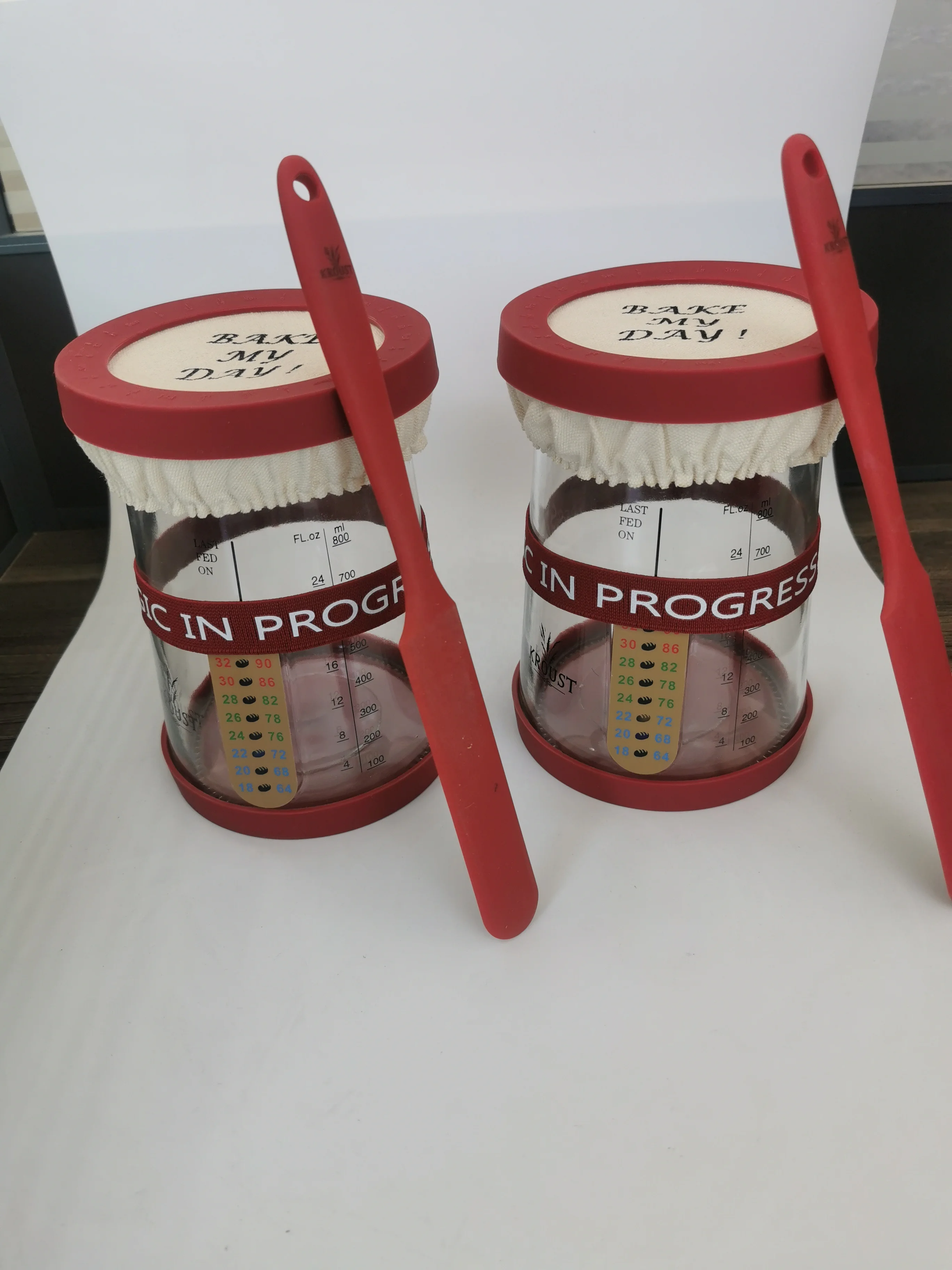 2024 New Product Ideas Eco-Friendly Sourdough Starter Kit Glass with sourdough starter jar kit Bread Proofing Basket Set