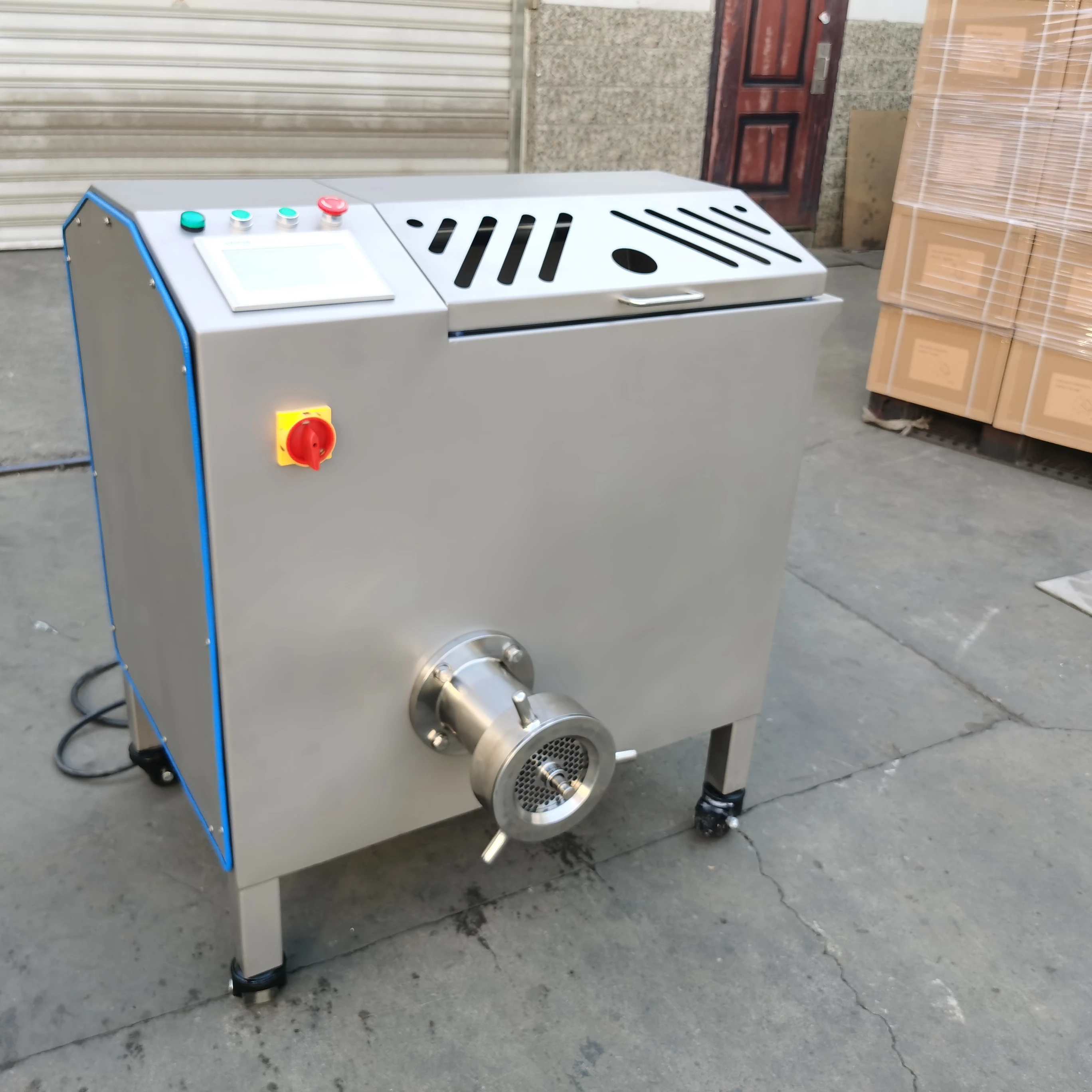 100L CNC Large Capacity Fresh Fish Mutton Beef Chicken Chopping Grinding Slicing Chopper Machine Meat Mixer Machine