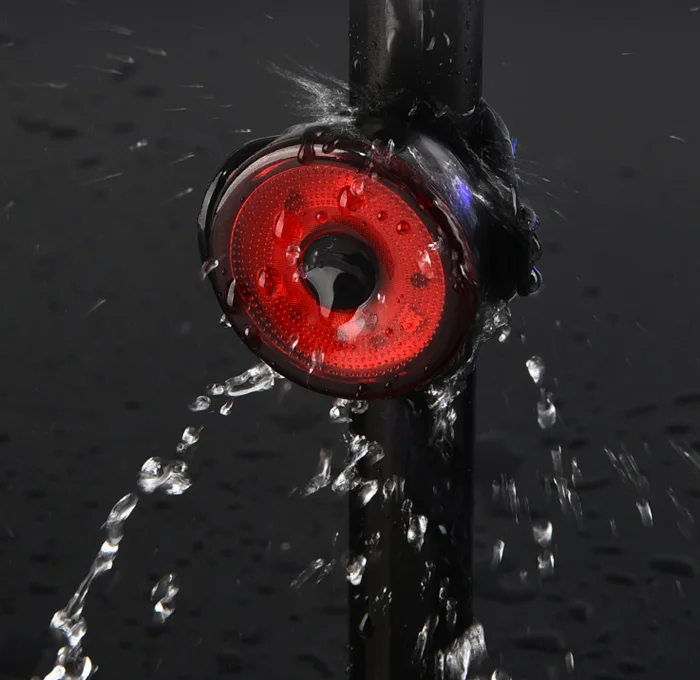 Red Round Night Riding Battery Operated Waterproof Warning Bicycle Seatpost Light outdoor hiking bike light for night