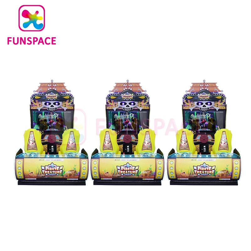 Funspace 50-дюймовый экран Пиратская монета с сокровищами аркада 2 игрока стреляющий динамический симулятор игровой автомат для игрового автомата
