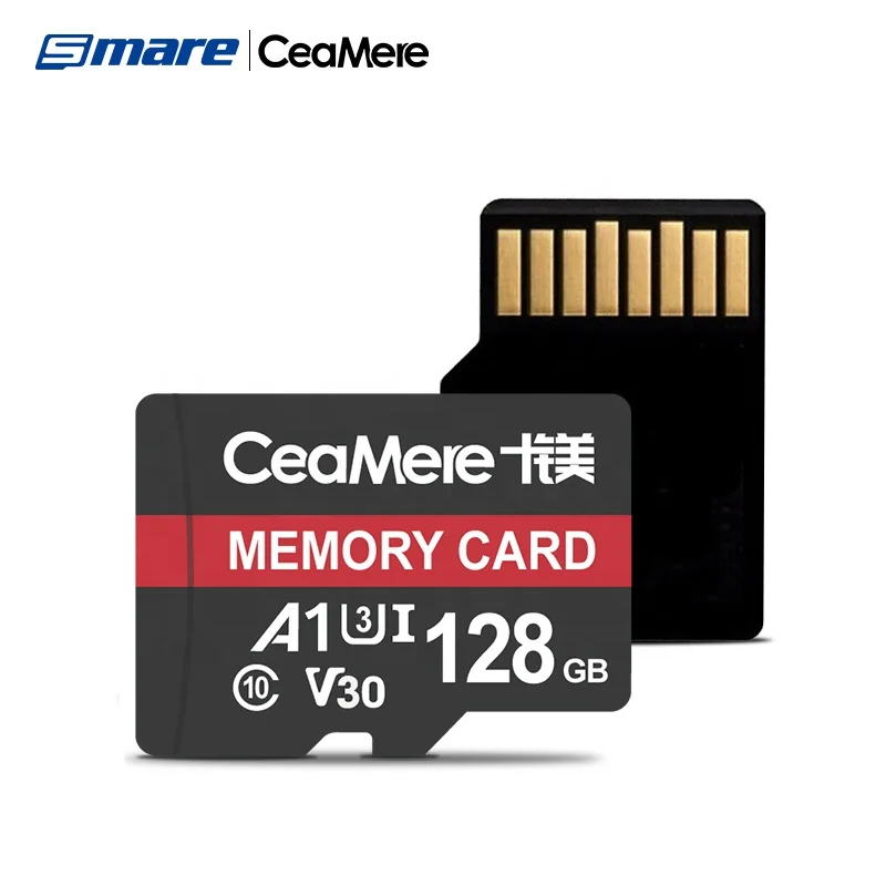 Ceamere Red Stripe Original Micro Flash Memory Cards 128GB 256GB Carte Memoire 8GB 16GB 64GB Micro TF Storage Memory Card 32GB