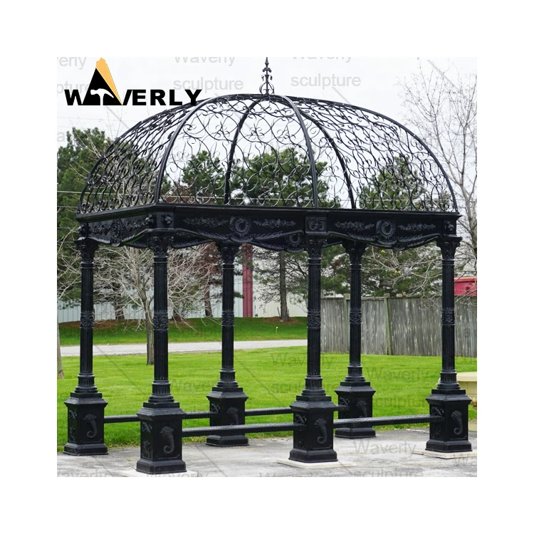 Custom Modern Garden Home Made Gazebo Design Pergola Free Standing Metal Antique Cast Iron Gazebo Gazebos For Sale