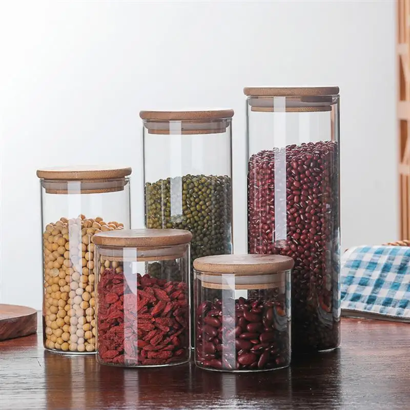 Food Storage Jars for Kitchen and Pantry Organization Perfect For Flour Glass