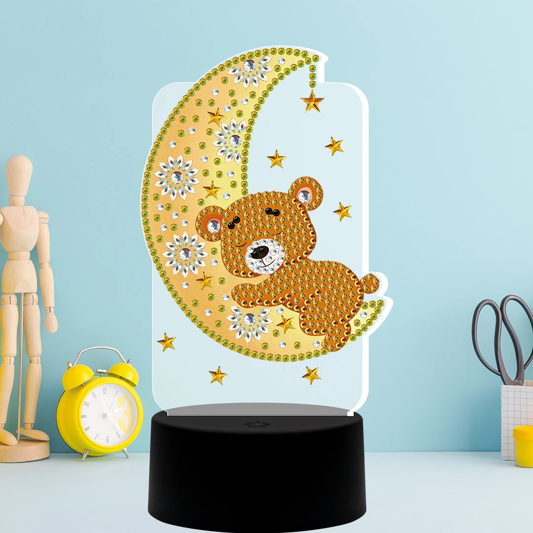 Creativebear Алмазный Набор для рисования ночник DIY специальная форма алмазная картина лампа вывеска на прикроватной тумбочке в комнате