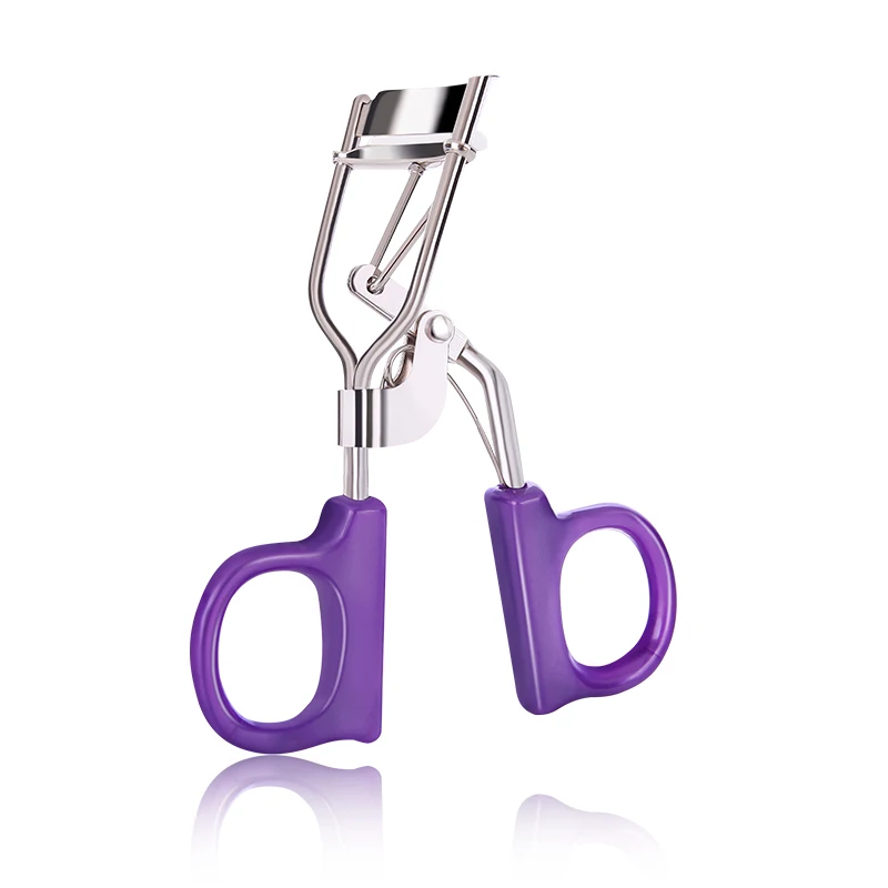 Private Label Fashional Sunflower Curling Eyelash Beauty Tools Handle Eyelash Curl Purple Stainless Steel Eyelash Curler A340