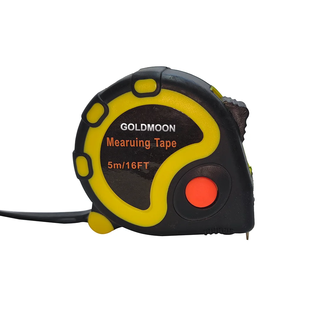 GOLDMOON 5m 7.5 Meter Orange Construction Tools Power Grip Personalized Steel Measuring Tape With Customized Name