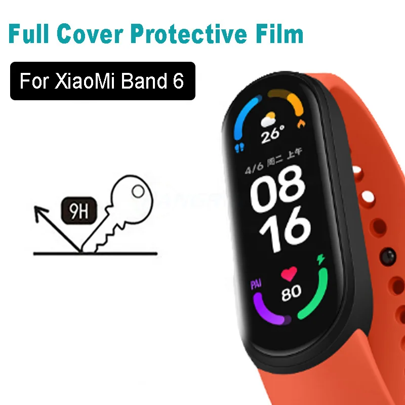  Защитная пленка для Xiaomi mi band 6 Защита экрана Mi Band мягкая из ТПУ не