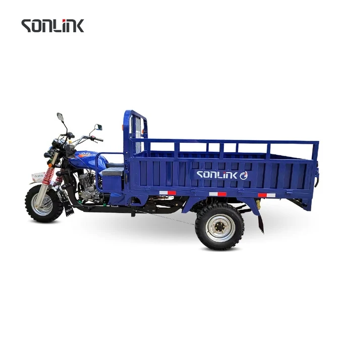 Sonlink Moto Gas 150/200cc 3 Wheels Motorized Adults Cargo Tricycle Racing Motorcycle,right Three-wheeled Motorcycle 150CC 150kg