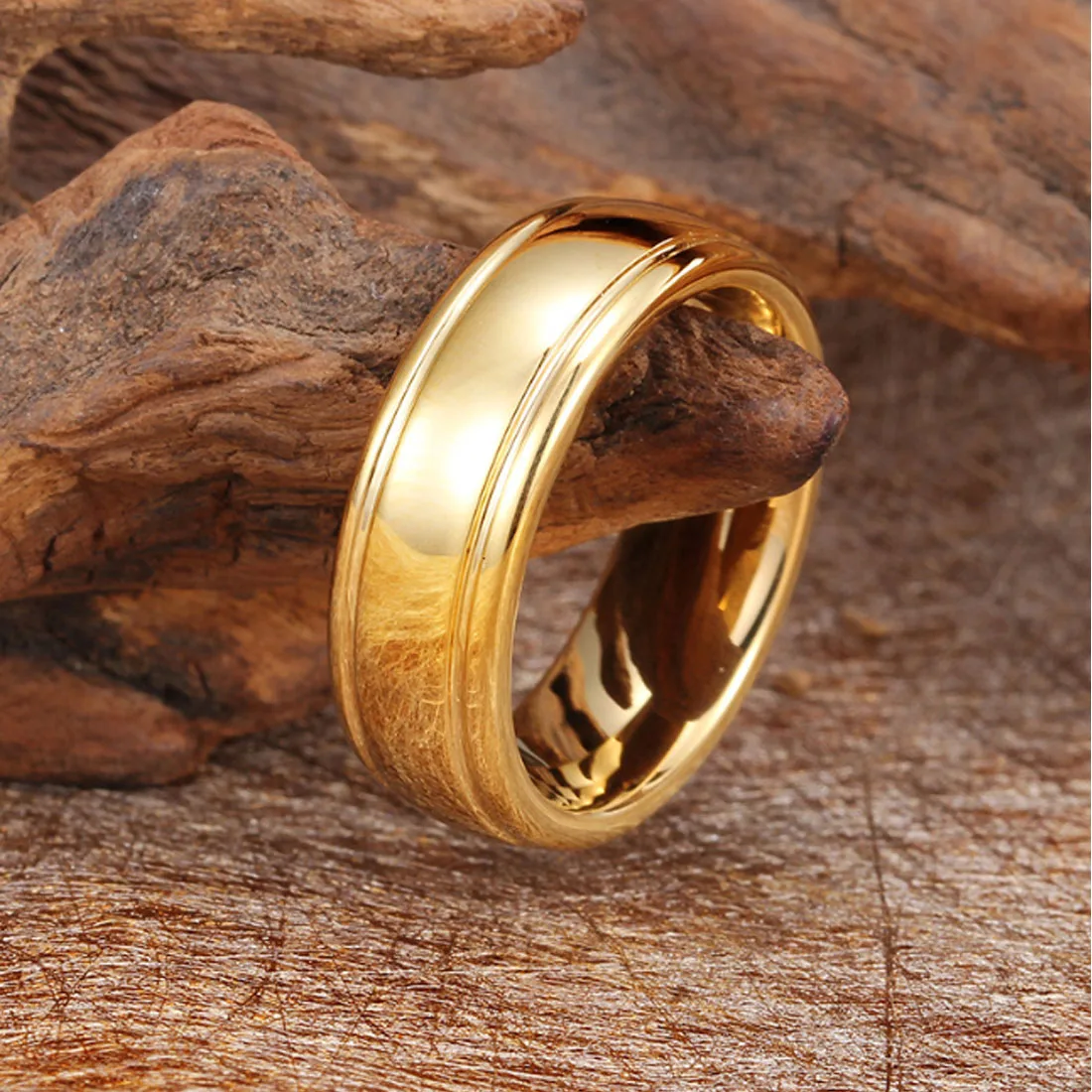 ring Gold Color Tungsten Carbide Wedding Alliance Jewelry women ring
