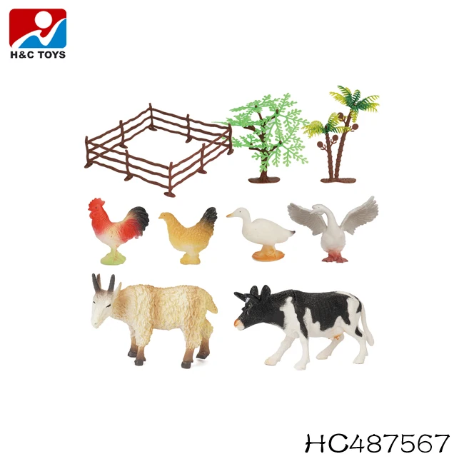 Wholesale happy kid toy farm house toy plastic mini animal farm toy