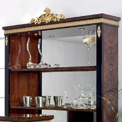 classic solid wood bar counter for home high quality wine cabinet