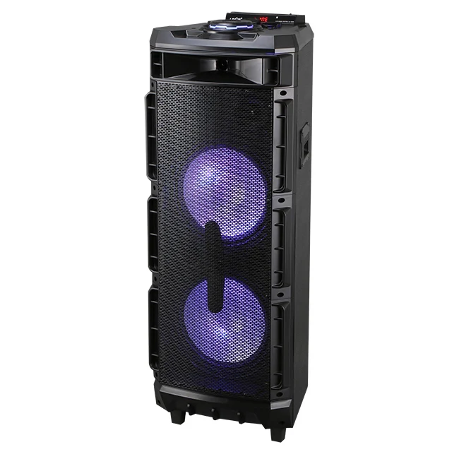 
Portable party Speaker Rechargeable Loudspeaker Sound System Stereo with Karaoke Microphone FM Party speaker 
