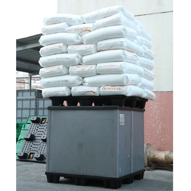 
Heavy duty bulk storage industry mesh HDPE large stackable fruit foldable collapsible plastic pallet box for sale 