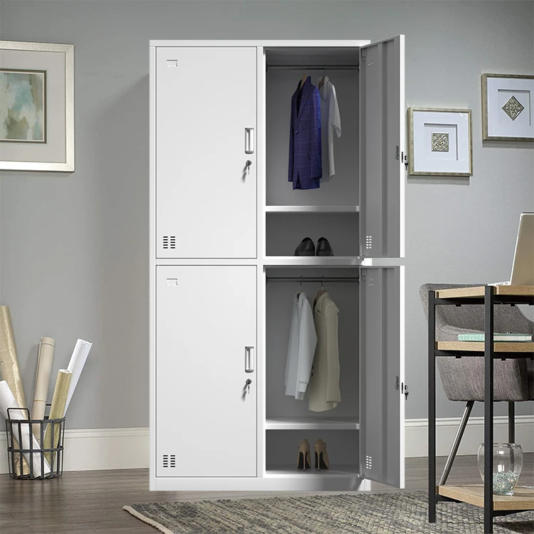 Mesh Sliding Door Cloth Locker Steel Lockable Wardrobe Metal Wardrobe For School