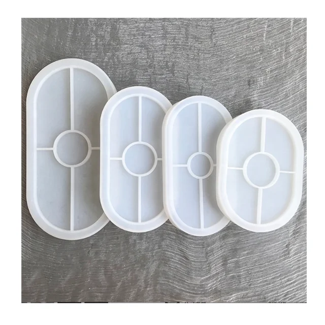 DLR746 wholesale DIY Tray silicone Moulds Craft Oval Creative Jewelry Making Mold Plate Dish Ashtray Mould for Epoxy Resin Mould