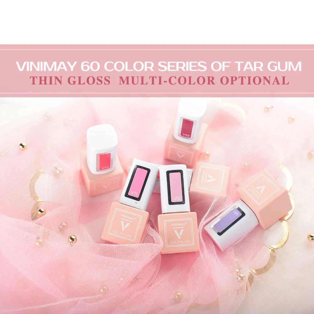 Vinimay Semi Permanent Nail Polish Glitter Nail Gel Polish Beauty Uv Gel Soak Off Nude Fashion Nail Polish UV Gel Wholesale