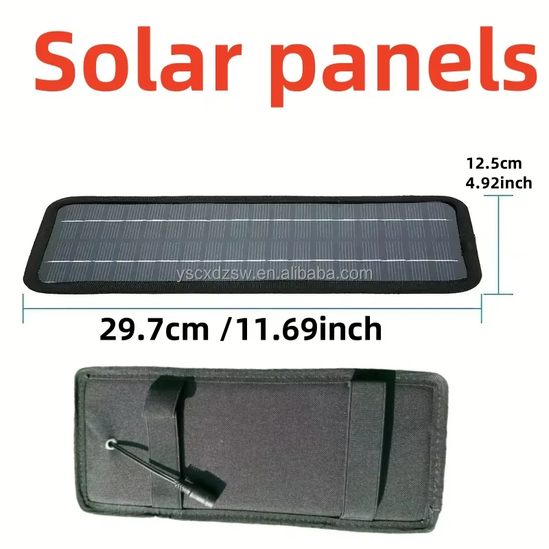 Portable Solar Panels Charger for Car Motorcycle Kick Scooter Efficient Battery Maintenance