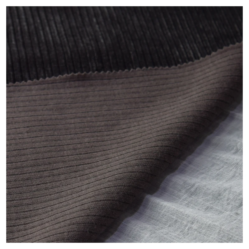  POLY SPANDEX CHENILLE WIDE STRIPE PLAIN DYED KNIT FABRIC FOR WOMEN TOPS AND