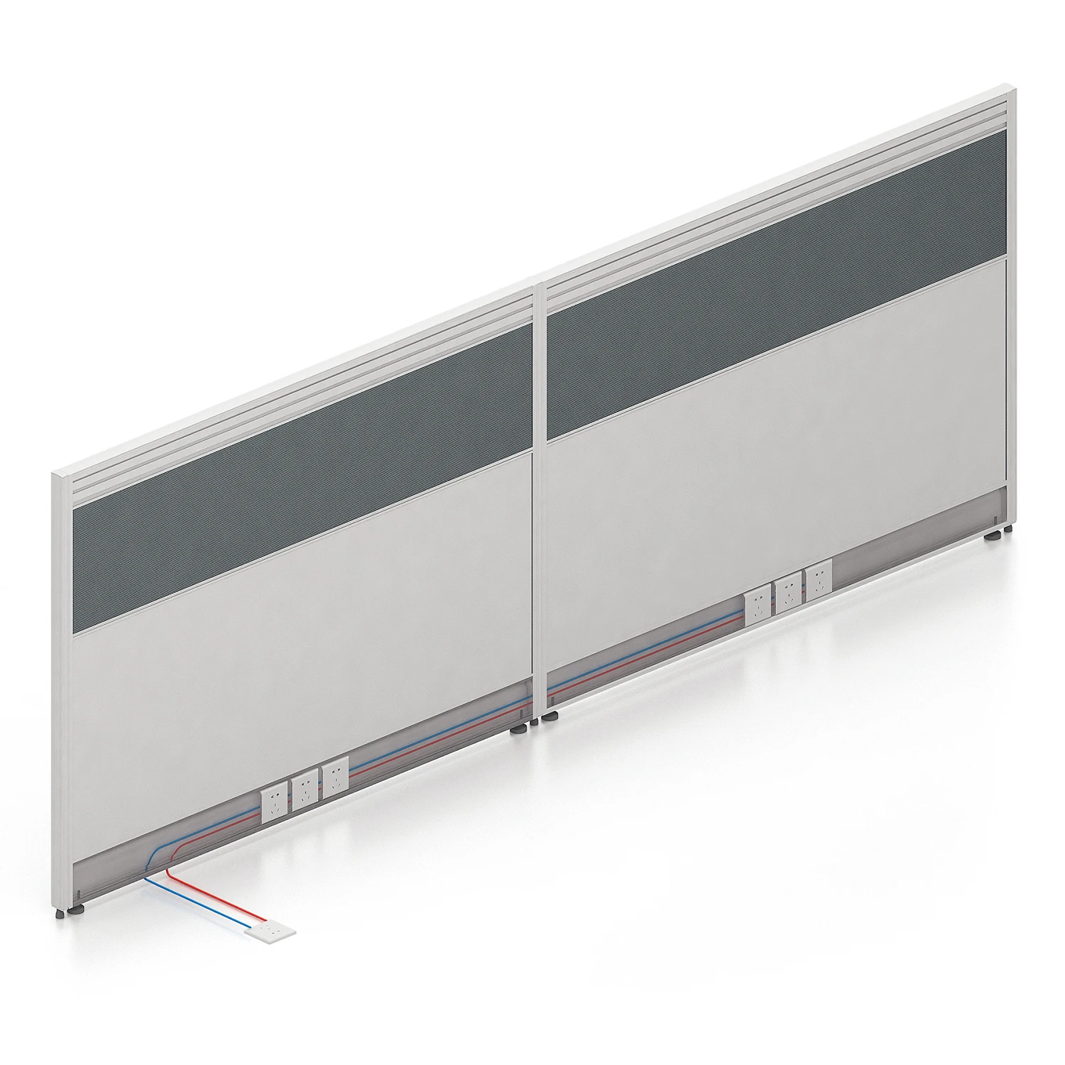 Modern open saving space cubic 4 people office partition corner workstation