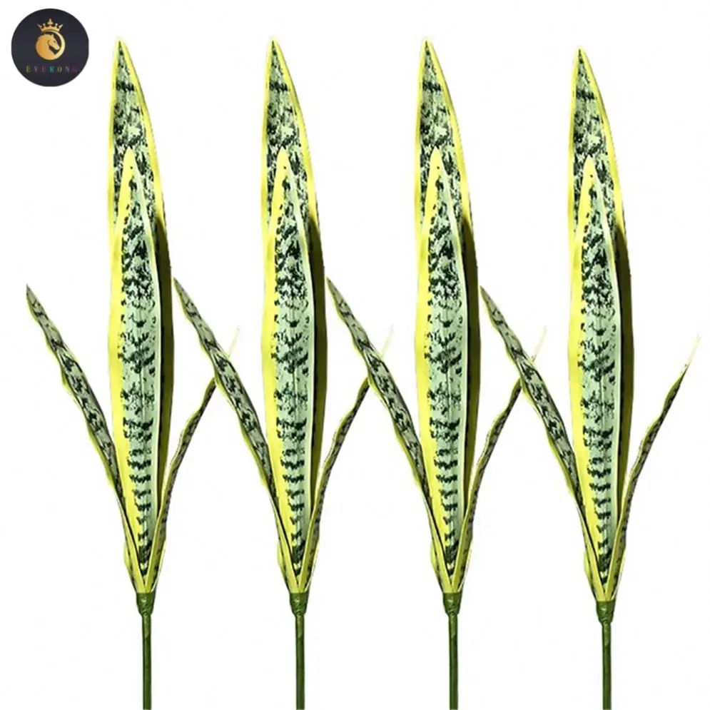 Artificial Snake Plants Sansevieria Plastic Plant With Green Leaves For Home Indoor Floor Office Decorations