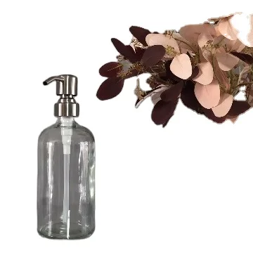 ARKTEK Glass Soap Dispenser - Clear Dish Soap Dispenser for Kitchen, Great for Essential Oils Liquid Soaps (17 Ounce/ 500 ML)