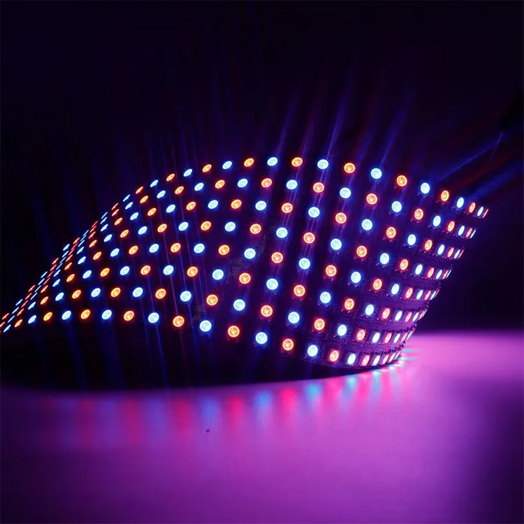 Светодиодный цифровой гибкий панельный светильник с индивидуальной адресацией WS2812 8x8 16x16 8x32 светодиодный модуль матричный экран цветной светодиод