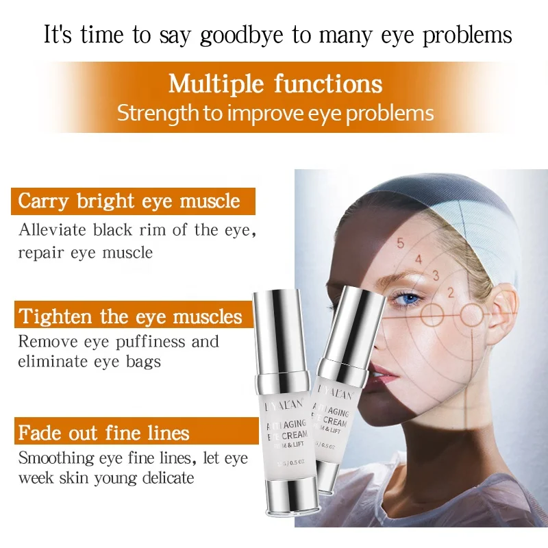 Private Label Vegan Vitamin C Skin Firming Lifting Repair Fine Lines Anti Aging Wrinkle Under Eye Cream