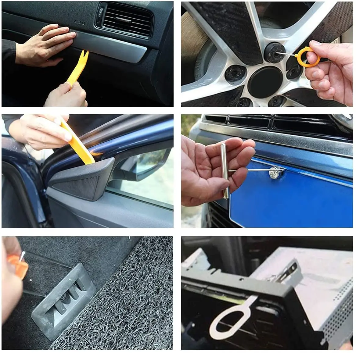 Long reach car door lockout tool kit set with new design leather bag and  box can custom logo