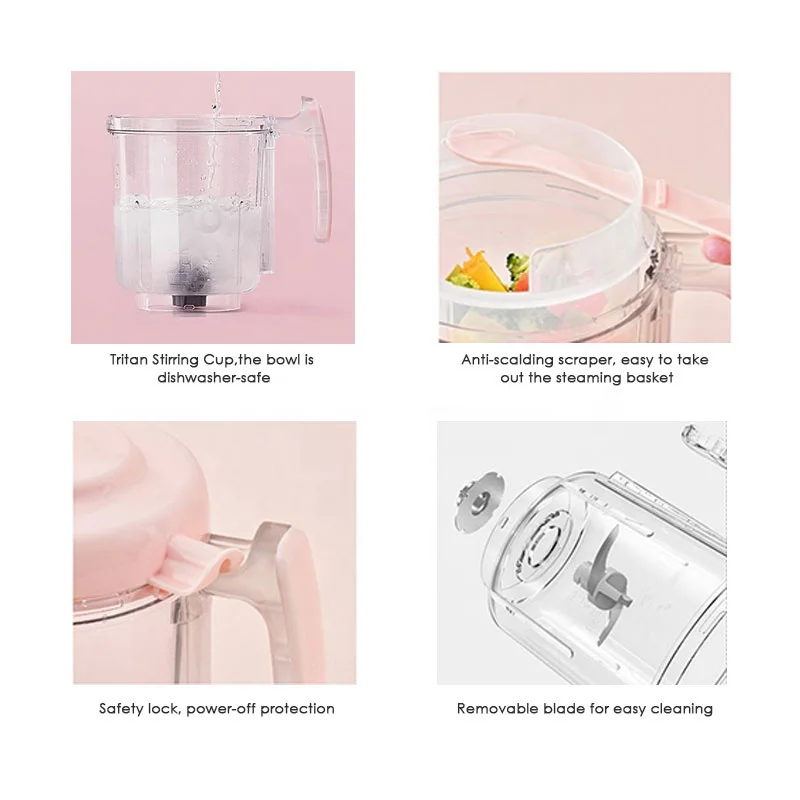 4-IN-1 Baby Food Processors and Steamer Multifunction Baby Food Maker Fruit & Vegetable Puree Mixer Blander Machine