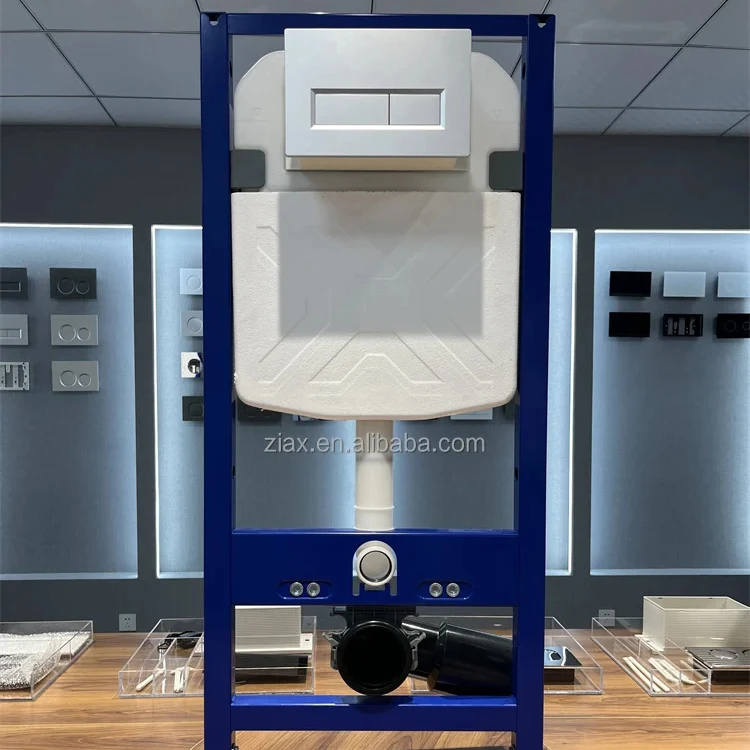 Bathroom Concealed Toilet Carrier Frame With Dual-flush Tank Concealed Cistern for villa PRE-WALL INSTALLATION SYSTEMS