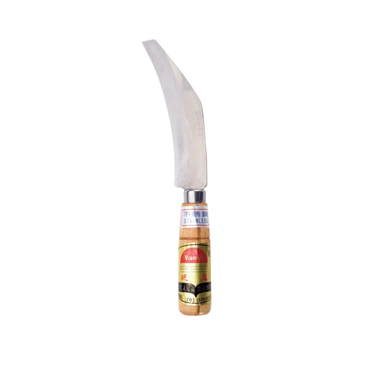 
Manufacture good quality Wood Handle Stainless Steel Fruits Banana Curved Bent Blade Paring Knife 