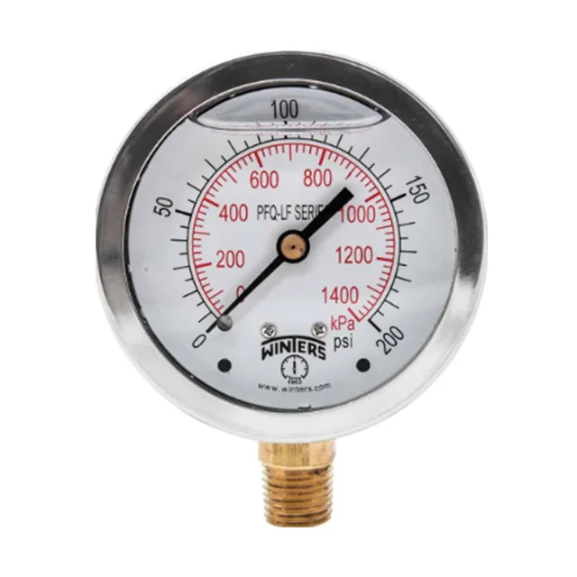 high quality glycerin pressure gauge 1/4'
