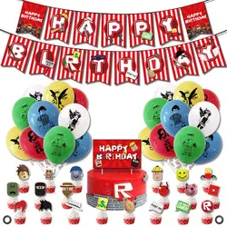 Amazon Горячая продажа Roblox игра тематическая вечеринка на день рождения украшение с днем баннер латексный шар блестками