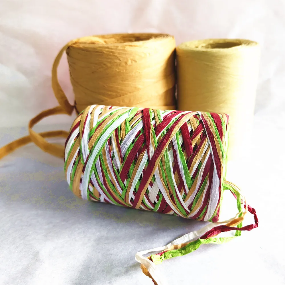 Set 4 Seagrass Placemat Handmade Paper Raffia Fringe Border Round Placemat High-quality Manufacture