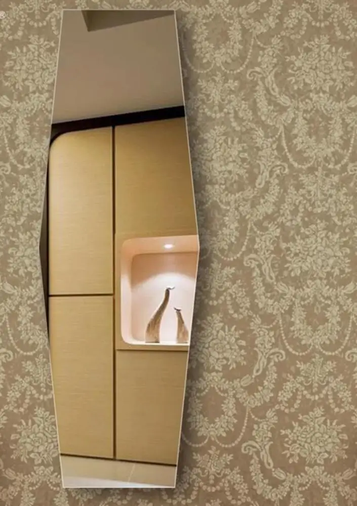 
Different shapes decorative mirror straight edge/ c edge/ beveled edge for hotel club 