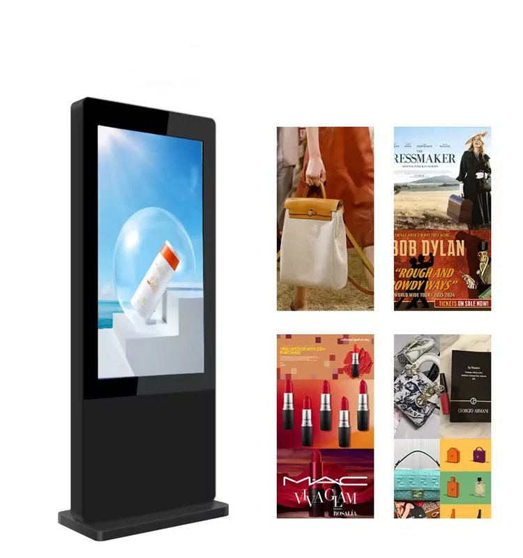 Outdoor IP65 55-Inch LCD Digital Signage Kiosk Waterproof Floor Standing Advertising Equipment for Wayfinding Welcome Display