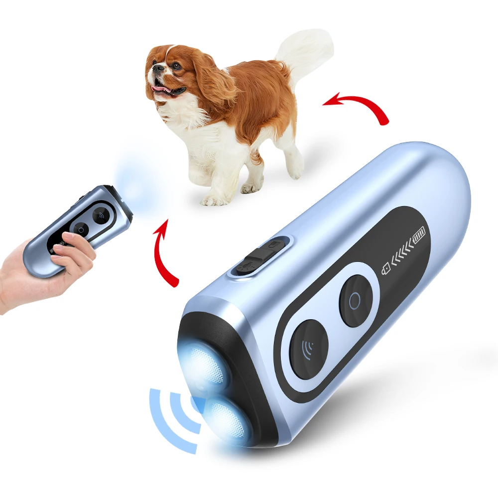 AD Q02 2023 2024 2025 Fashion Best selling Correcting Bad Behaviors Ultrasonic Electric Dog Repeller for Medium Large Small Dogs