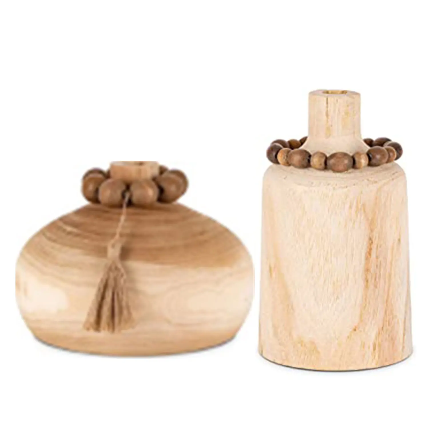 Деревянная ваза для цветов из павловнии Сельское домашнее украшение Современная фермерская ретро-полка журнального