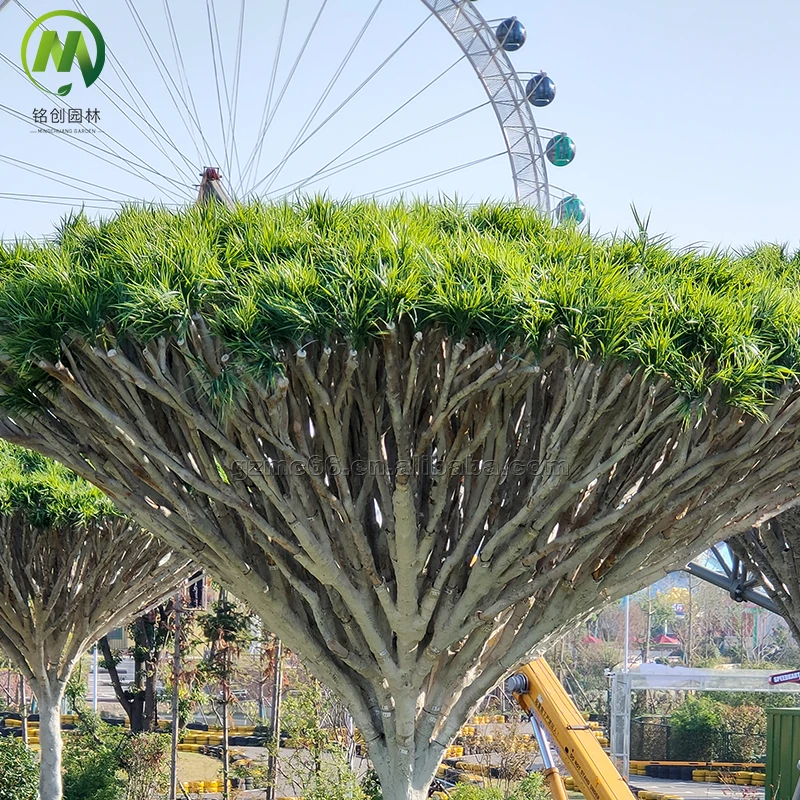 Wholesale removable dracaena artificial plant easy to install landscape artificial large dracaena tree outdoor decoration