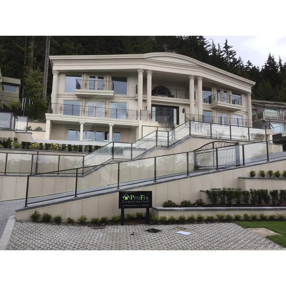 Staircase Railing Tempered Glass Balcony Glass Guardrail Banister