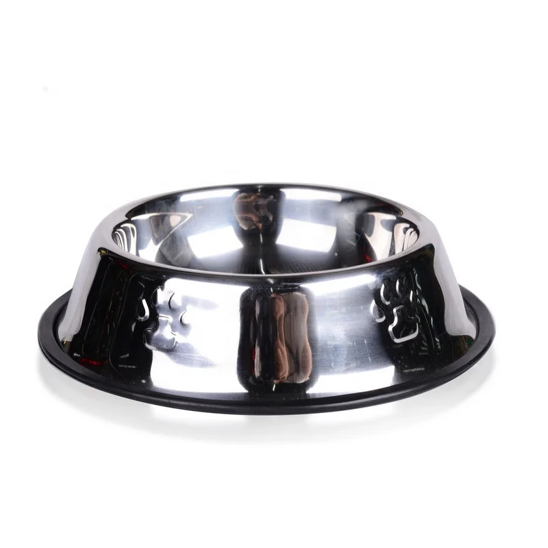 
Kingtale Small Medium Large Pet Feeder Bowl Stainless Steel Dog Food Bowl With Rubber Base 