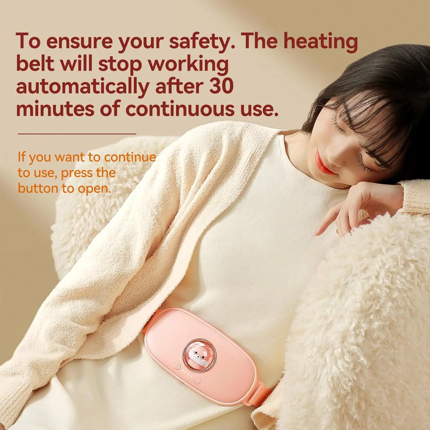 Electronic Lumbar Heating Massager Abdominal Lower Back Pain Heating belt Portable Cordless Heating Pads for the U.S. market