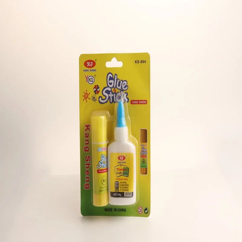 
Glue stick with white glue mixed packaging for student and children 