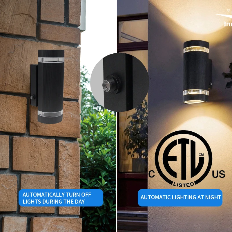 Aluminum outdoor ETL waterproof bracket installed electric  certificate multi-type illuminated courtyard wall lamp