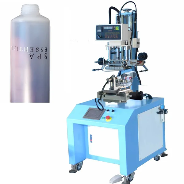 Automatic servo hot stamping foil machine for cosmetic bottles visual positioning gilding press