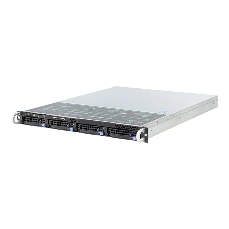1u  rackmount  enclosure with fans chassis hotswappable hot plug server case chassis