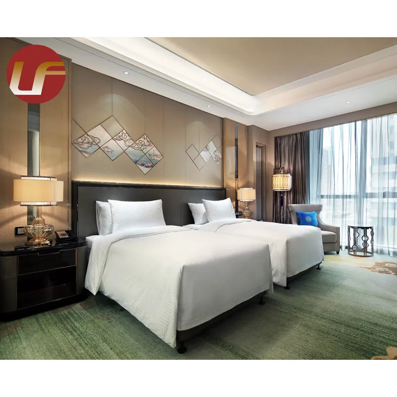 5 Star Hotel Hohhot Wanda Vista Bedroom Set Modern Double&Twin Room Hotel Room Customized Hotel Bedroom Furniture