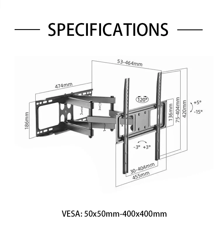 full motion tv support