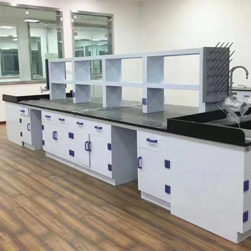 Good looking lab furniture pp island table, strong acid and alkali resistance, factory outlet