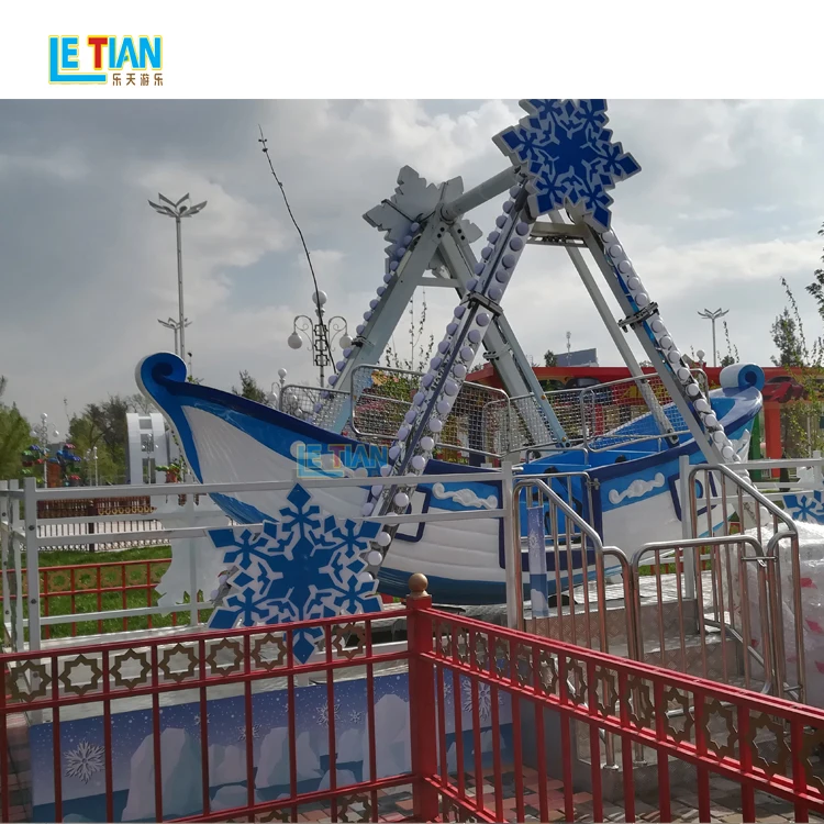 Fun fair children outdoor swing boat viking ship amusement park attractions pirate ship